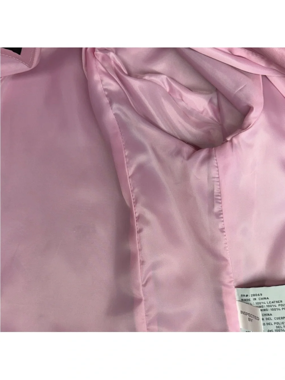 Excelled Collection Fully Lined Pink Leather Women's Blazed Button Up Jacket - Picture 11 of 13